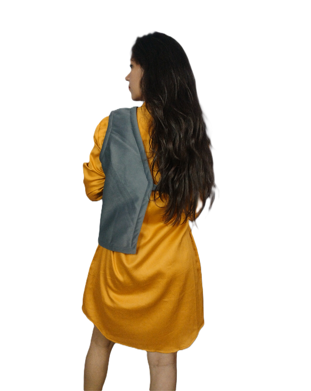 LATAREE Warm Gray Cutaway Vest with Functional Pocket – Cozy & Stylish