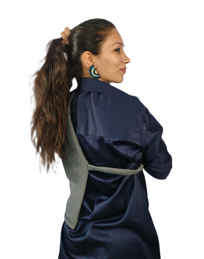 Warm Gray Cutaway Vest with Functional Pocket - Lataree