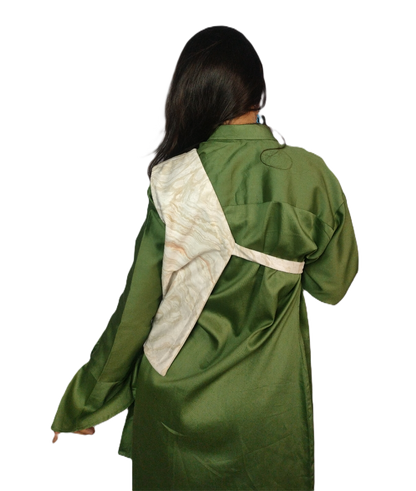 White Marble Printed Cutaway Vest - Lataree