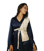 White Marble Printed Cutaway Vest