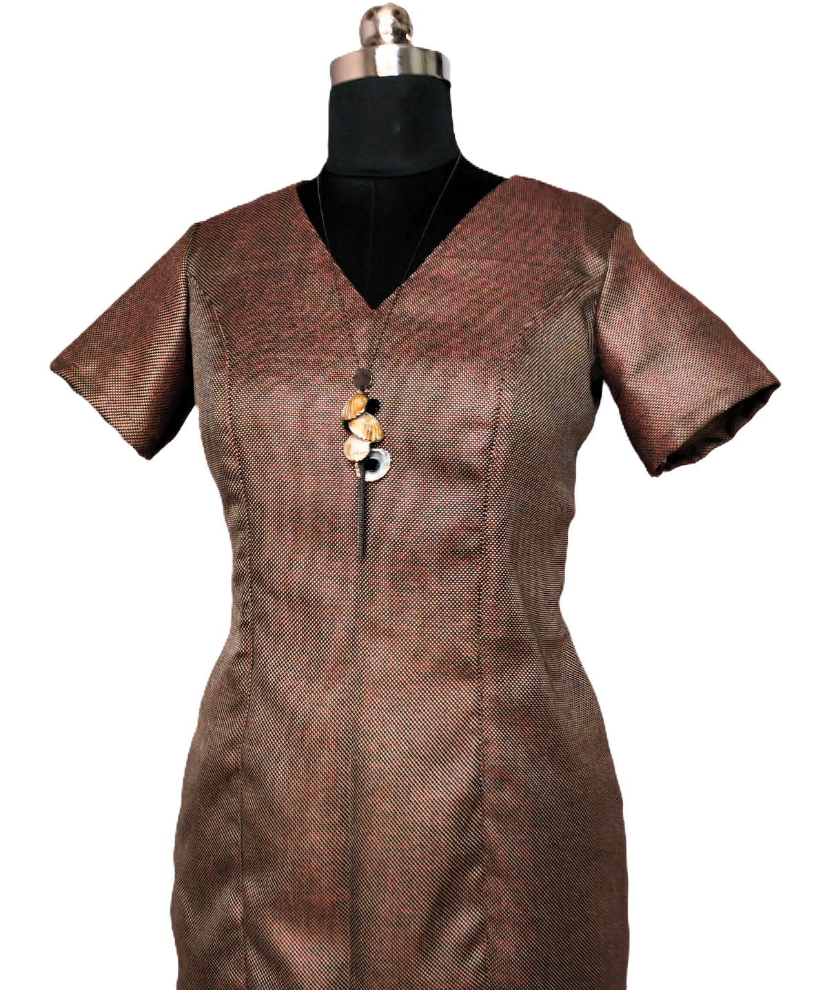 Brown Asymmetric Bodycon Dress - Lataree