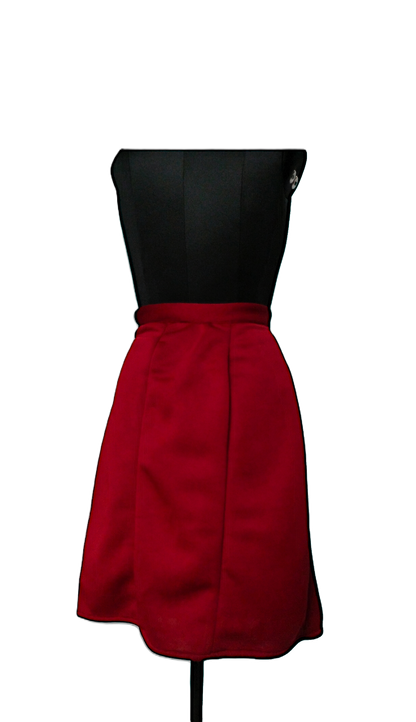 Red Straight Skirt - Lataree