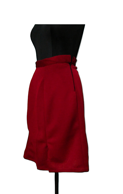 Red Straight Skirt - Lataree