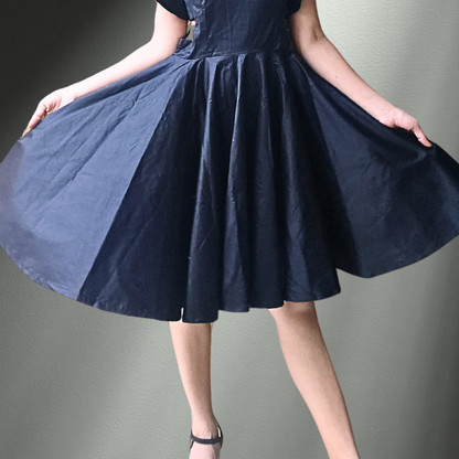 Black Flared Mini Dress - Lataree