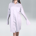 Silver White Jama Cotton Shirt Dress