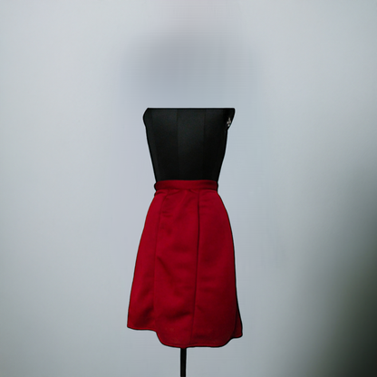 Red Straight Skirt - Lataree