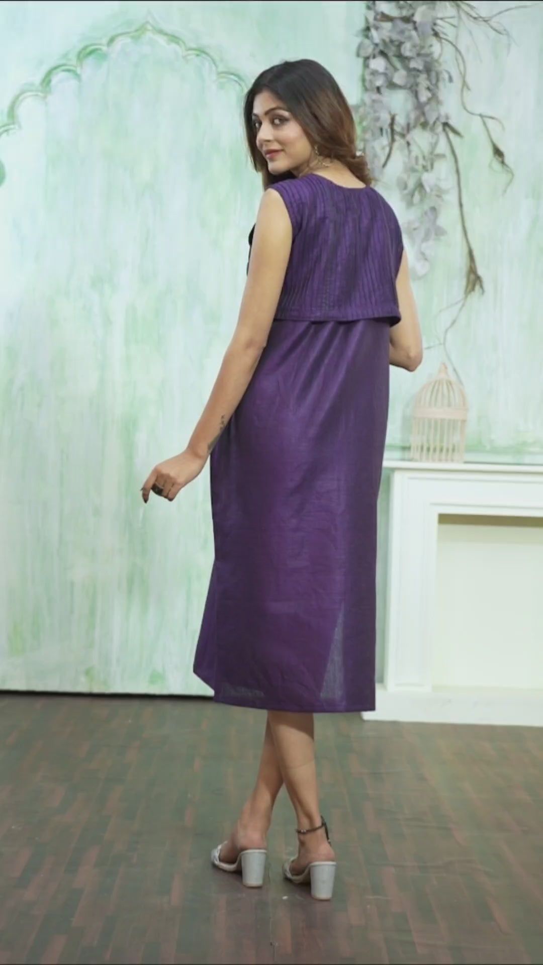 Linen A-Line Urban Cargo Dress