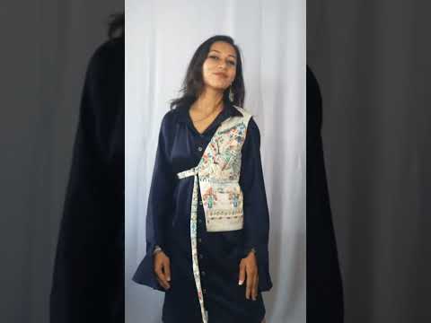 Multicolor Printed Cutaway Vest with Maharaja Elephant Design