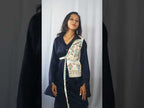 Multicolor Printed Cutaway Vest with Maharaja Elephant Design