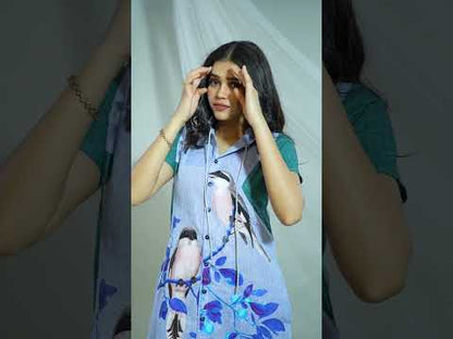 Powder Blue Hoodie Dress