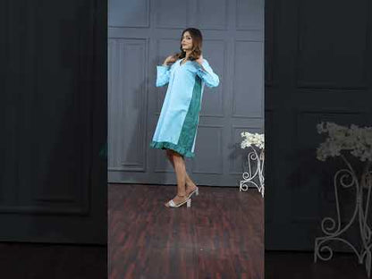 Linen Cotton Ruffle Dress with Pockets - Lataree