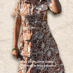 Rust Utility Shirt Dress with Smart Cargo Pockets